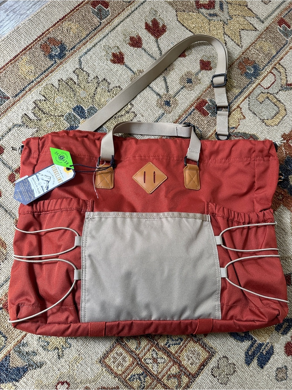 NWT United By Blue Orange Red Tote Bag